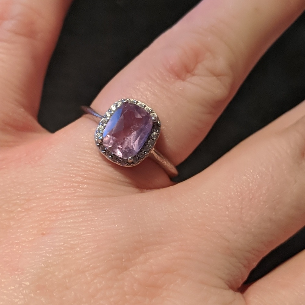 Sterling silver amethyst ring
